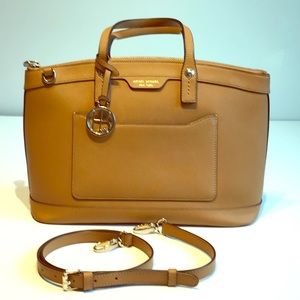 Tan Henri Bendel West 57th Satchel Crossbody